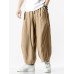 Men Retro Casual Wide Leg Cotton Linen Loose Yoga Pants